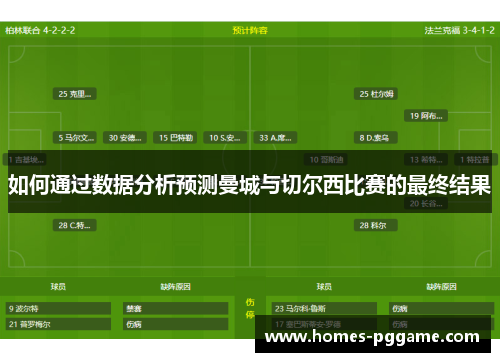 如何通过数据分析预测曼城与切尔西比赛的最终结果